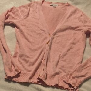 New York & Company Light Pink Cardigan